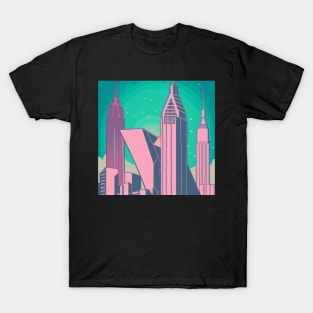 Retro futuristic City T-Shirt